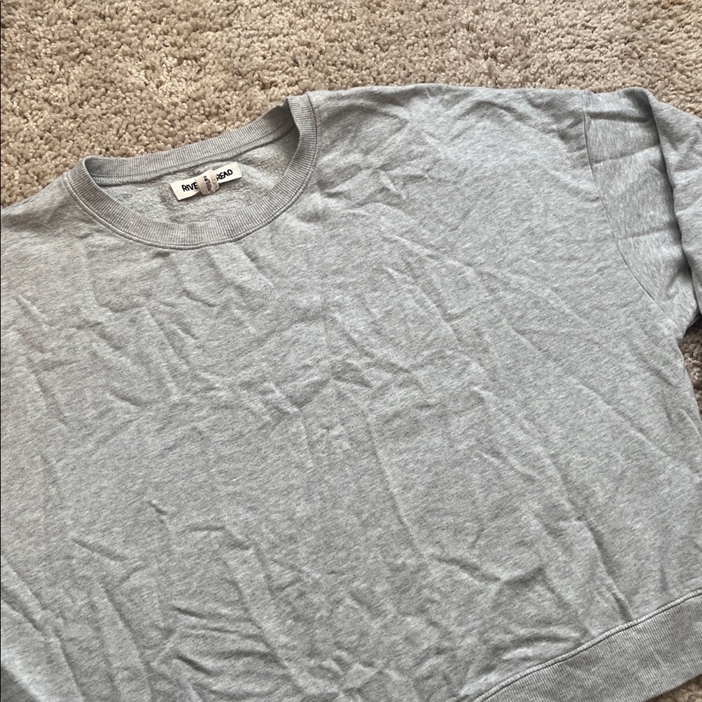 Rivet and thread grey sweatshirt